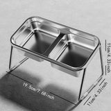 Maxbell Elevated Cat Bowl Stainless Steel Raised Cat Water Bowl for Small Dogs Puppy