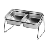 Maxbell Elevated Cat Bowl Stainless Steel Raised Cat Water Bowl for Small Dogs Puppy
