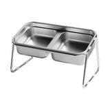 Maxbell Elevated Cat Bowl Stainless Steel Raised Cat Water Bowl for Small Dogs Puppy