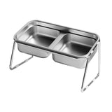 Maxbell Elevated Cat Bowl Stainless Steel Raised Cat Water Bowl for Small Dogs Puppy
