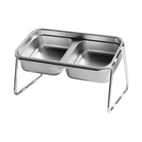 Maxbell Elevated Cat Bowl Stainless Steel Raised Cat Water Bowl for Small Dogs Puppy