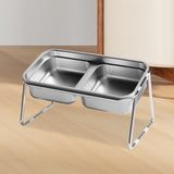 Maxbell Elevated Cat Bowl Stainless Steel Raised Cat Water Bowl for Small Dogs Puppy