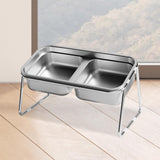 Maxbell Elevated Cat Bowl Stainless Steel Raised Cat Water Bowl for Small Dogs Puppy