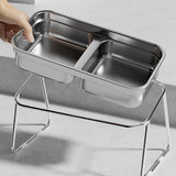 Maxbell Elevated Cat Bowl Stainless Steel Raised Cat Water Bowl for Small Dogs Puppy