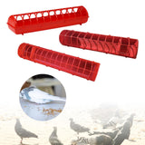 Maxbell Poultry Feeding Tray Reliable Sturdy Pigeon Feeder for Chick Pigeons Budgies 68x16x14cm Without water box