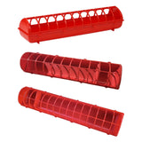Maxbell Poultry Feeding Tray Reliable Sturdy Pigeon Feeder for Chick Pigeons Budgies 68x16x14cm Without water box