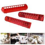 Maxbell Poultry Feeding Tray Reliable Sturdy Pigeon Feeder for Chick Pigeons Budgies 68x16x14cm Without water box