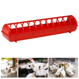 Maxbell Poultry Feeding Tray Reliable Sturdy Pigeon Feeder for Chick Pigeons Budgies 68x16x14cm Without water box