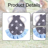 Maxbell Chicken Saddle Elastic Band Pet Vest for Outdoor Activities Rooster Farmyard Five Pointed Star