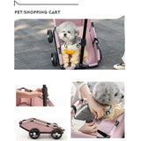 Maxbell Pet Stroller Portable Lightweight Pet Trolley for Puppy Kitten Small