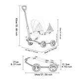 Maxbell Pet Stroller Portable Lightweight Pet Trolley for Puppy Kitten Small