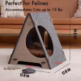 Maxbell Cat House Grinding Claw Furniture Protector Felt Kitten Cave for Indoor Cats