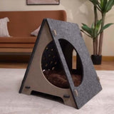 Maxbell Cat House Grinding Claw Furniture Protector Felt Kitten Cave for Indoor Cats