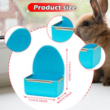 Maxbell Rabbit Feeder for Cage Stable Feeding Basin for Chinchilla Ferret Guinea Pig