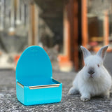 Maxbell Rabbit Feeder for Cage Stable Feeding Basin for Chinchilla Ferret Guinea Pig