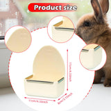 Maxbell Rabbit Feeder for Cage Stable Feeding Basin for Chinchilla Ferret Guinea Pig