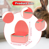 Maxbell Rabbit Feeder for Cage Stable Feeding Basin for Chinchilla Ferret Guinea Pig