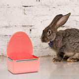 Maxbell Rabbit Feeder for Cage Stable Feeding Basin for Chinchilla Ferret Guinea Pig