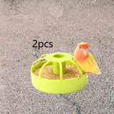 Maxbell 2 Pieces Bird Feeder Waterers Washable Easy to Use Supplies Bird Food Holder