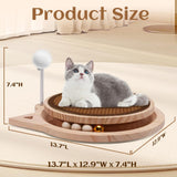 Maxbell Cat Scratcher for Indoor Cats Stylish Track Spring Ball Sisal Scratching Pad