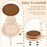 Maxbell Cat Scratcher for Indoor Cats Stylish Track Spring Ball Sisal Scratching Pad