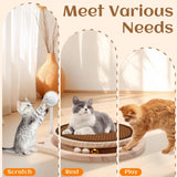 Maxbell Cat Scratcher for Indoor Cats Stylish Track Spring Ball Sisal Scratching Pad