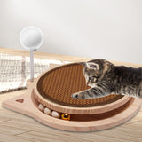 Maxbell Cat Scratcher for Indoor Cats Stylish Track Spring Ball Sisal Scratching Pad