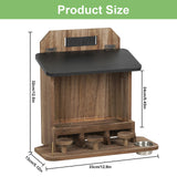 Maxbell Wood Squirrel Feeder Outside Thickness with Lift up Lid for Trees Yard Patio