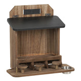 Maxbell Wood Squirrel Feeder Outside Thickness with Lift up Lid for Trees Yard Patio