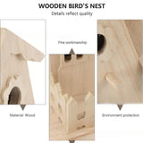 Maxbell Outside Bird House DIY Unpainted Hummingbird Nesting for Yard Courtyard Tree