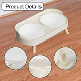 Maxbell Raised Cat Bowls with Stand Feeding Station Pet Feeder Elevated Cat Bowl Set White