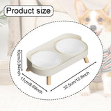 Maxbell Raised Cat Bowls with Stand Feeding Station Pet Feeder Elevated Cat Bowl Set White