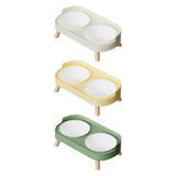 Maxbell Raised Cat Bowls with Stand Feeding Station Pet Feeder Elevated Cat Bowl Set White
