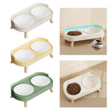 Maxbell Raised Cat Bowls with Stand Feeding Station Pet Feeder Elevated Cat Bowl Set White