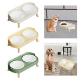 Maxbell Raised Cat Bowls with Stand Feeding Station Pet Feeder Elevated Cat Bowl Set White