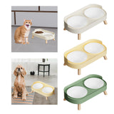Maxbell Raised Cat Bowls with Stand Feeding Station Pet Feeder Elevated Cat Bowl Set White