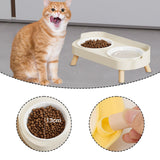 Maxbell Raised Cat Bowls with Stand Feeding Station Pet Feeder Elevated Cat Bowl Set White