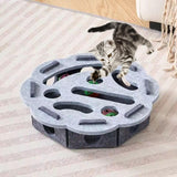 Maxbell Cat Puzzle Toy Felt Exercise Maze Game for Indoor Cats