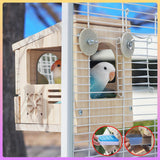 Maxbell Wooden Parrot House Cooling with Ice Pack Parakeets Outside Garden Birdhouse