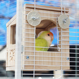 Maxbell Wooden Parrot House Cooling with Ice Pack Parakeets Outside Garden Birdhouse
