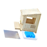 Maxbell Wooden Parrot House Cooling with Ice Pack Parakeets Outside Garden Birdhouse