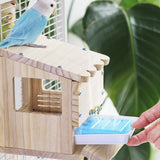 Maxbell Wooden Parrot House Cooling with Ice Pack Parakeets Outside Garden Birdhouse