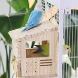 Maxbell Wooden Parrot House Cooling with Ice Pack Parakeets Outside Garden Birdhouse