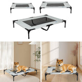 Maxbell Elevated Dog Bed Stylish Washable Portable Cat Bed for Small Pet Puppy Dogs S 56cmx42cmx18cm