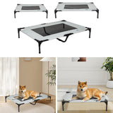 Maxbell Elevated Dog Bed Stylish Washable Portable Cat Bed for Small Pet Puppy Dogs S 56cmx42cmx18cm