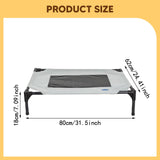 Maxbell Elevated Dog Bed Stylish Washable Portable Cat Bed for Small Pet Puppy Dogs M 80cmx62cmx18cm