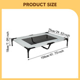 Maxbell Elevated Dog Bed Stylish Washable Portable Cat Bed for Small Pet Puppy Dogs L 106cmx75cmx18cm