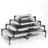 Maxbell Elevated Dog Bed Stylish Washable Portable Cat Bed for Small Pet Puppy Dogs L 106cmx75cmx18cm