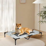 Maxbell Elevated Dog Bed Stylish Washable Portable Cat Bed for Small Pet Puppy Dogs L 106cmx75cmx18cm