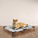 Maxbell Elevated Dog Bed Stylish Washable Portable Cat Bed for Small Pet Puppy Dogs L 106cmx75cmx18cm